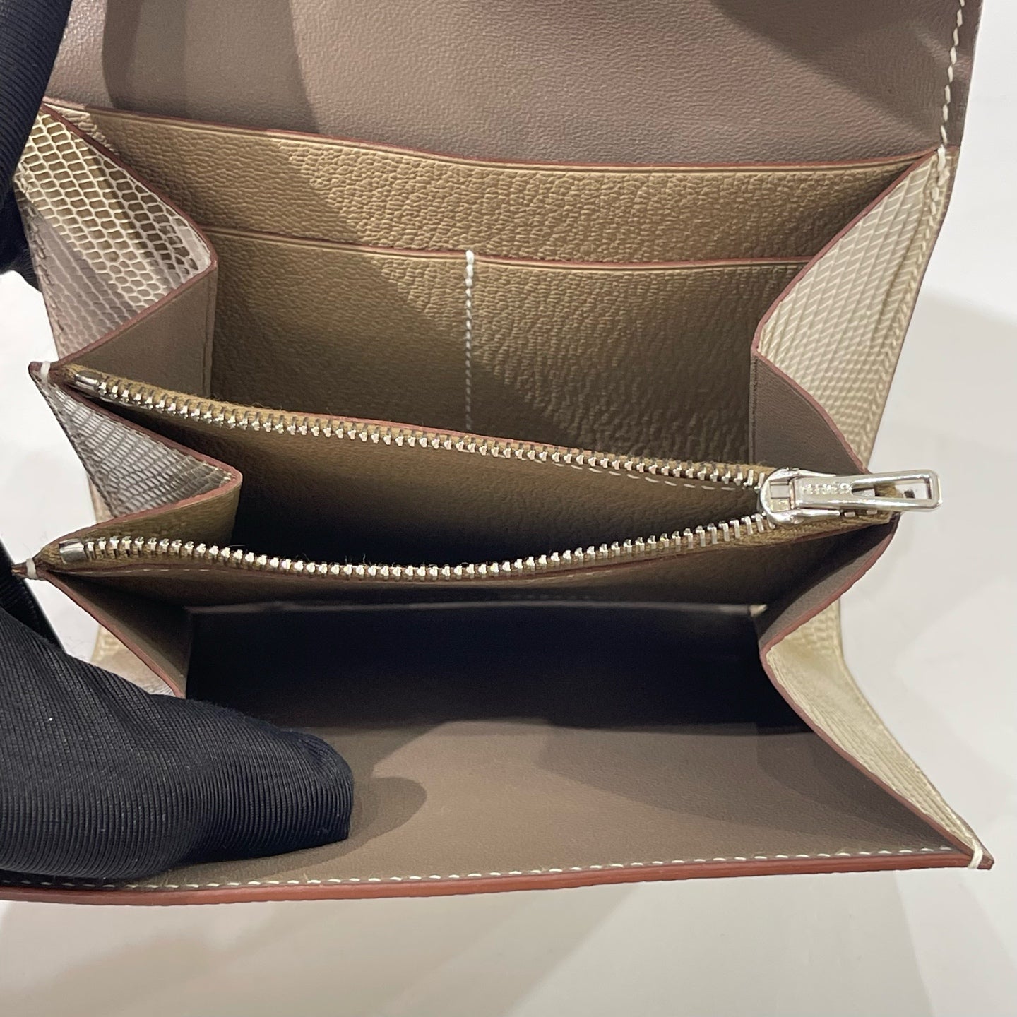 Hermès - Constance Wallet - Lizard skin - Beige