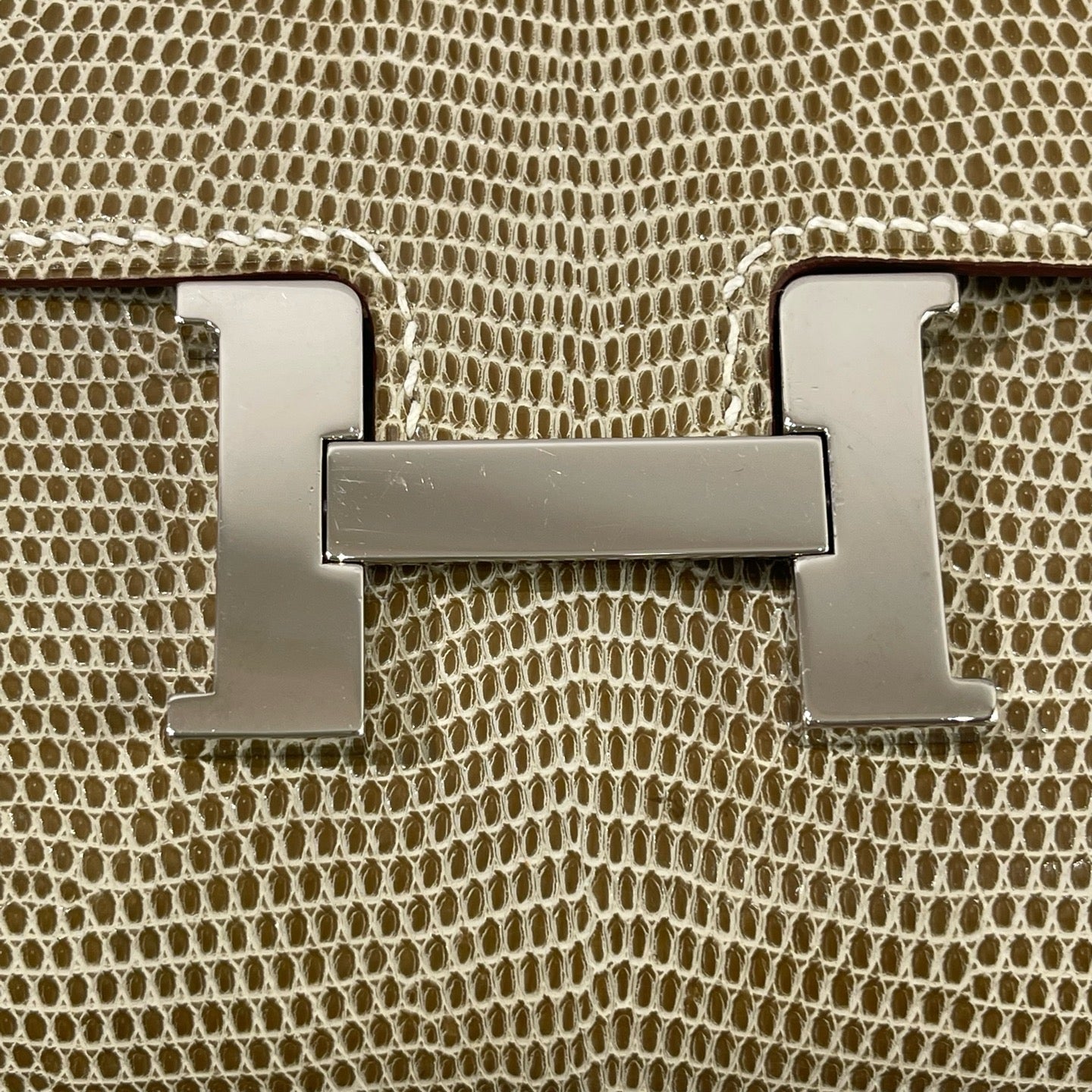 Hermès - Constance Wallet - Lizard skin - Beige