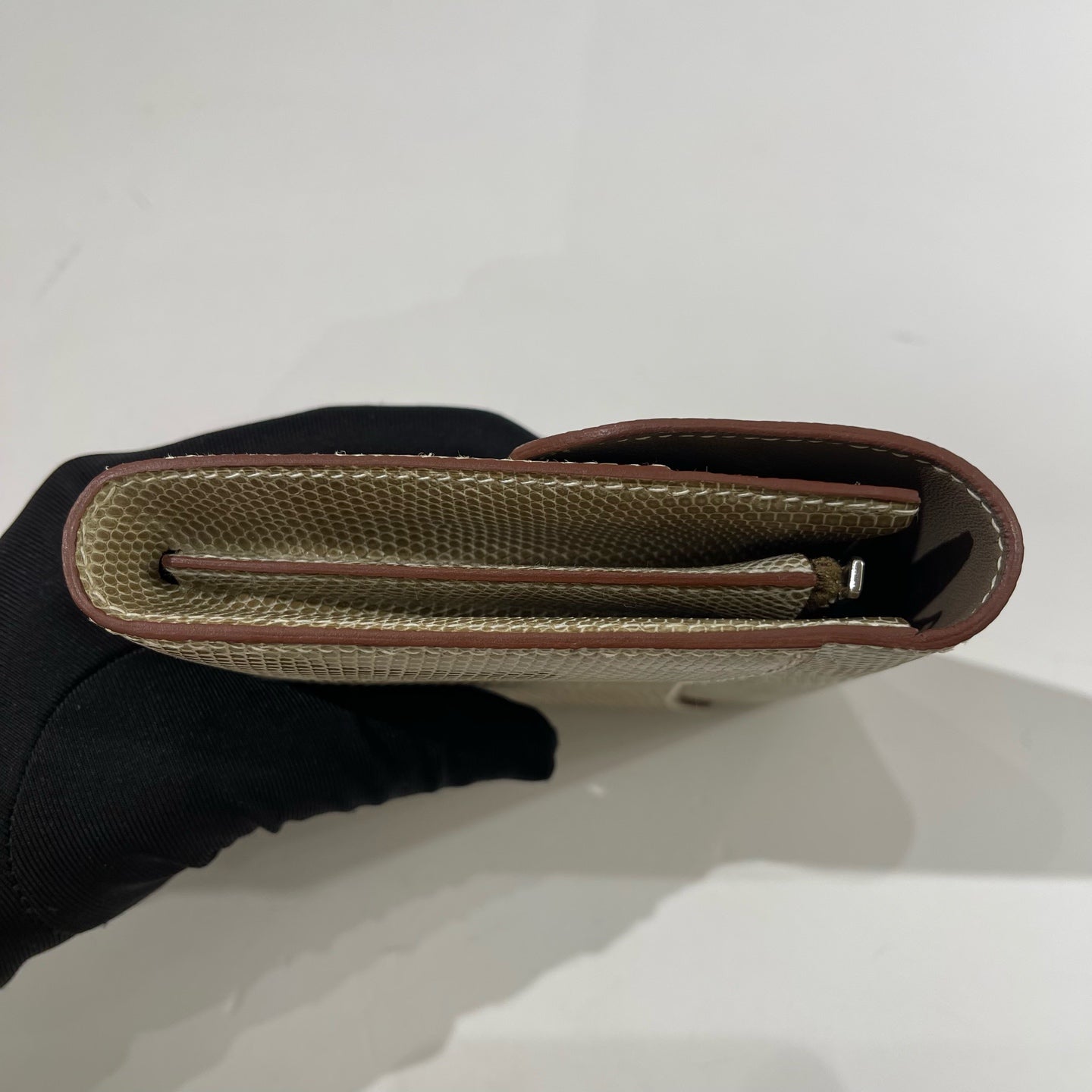 Hermès - Constance Wallet - Lizard skin - Beige