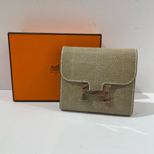 Hermès - Constance Wallet - Lizard skin - Beige
