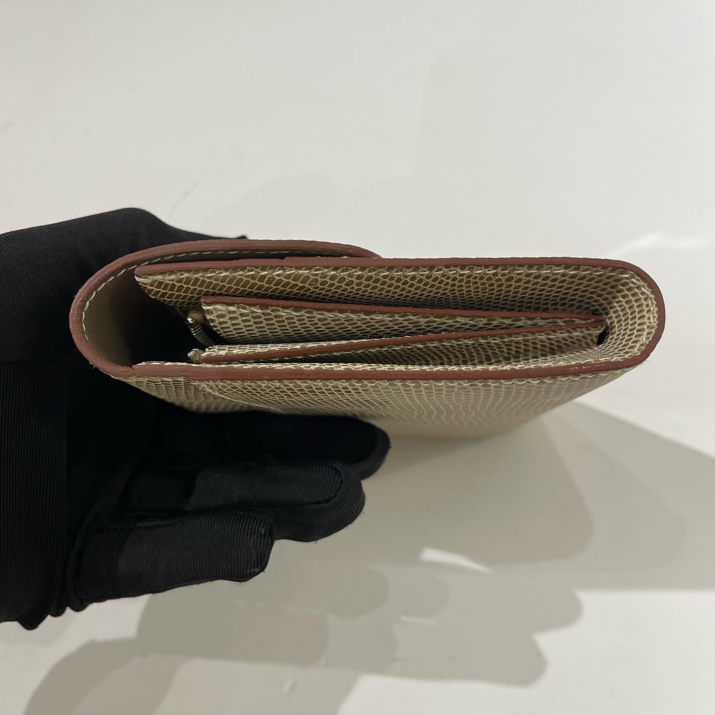 Hermès - Constance Wallet - Lizard skin - Beige