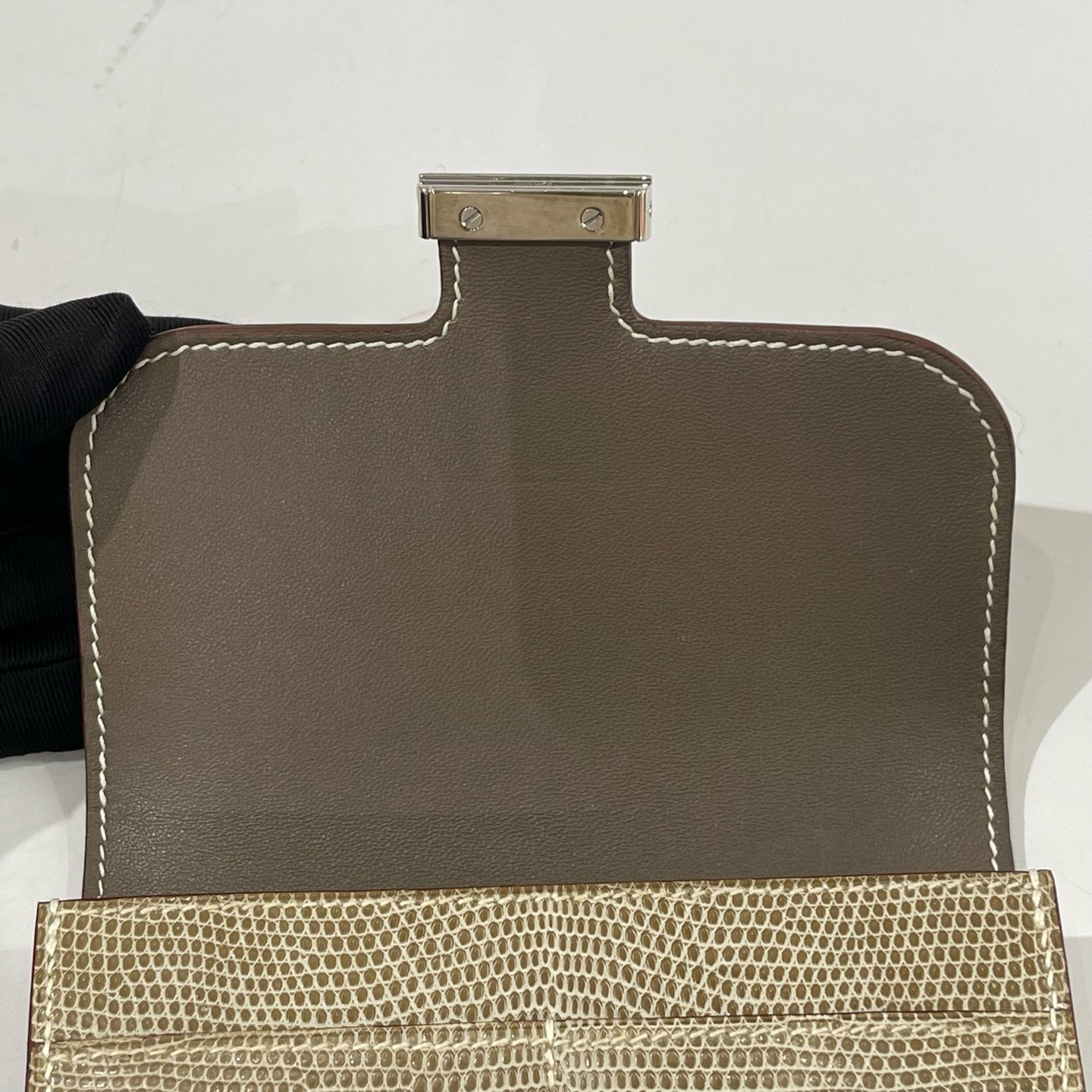 Hermès - Constance Wallet - Lizard skin - Beige