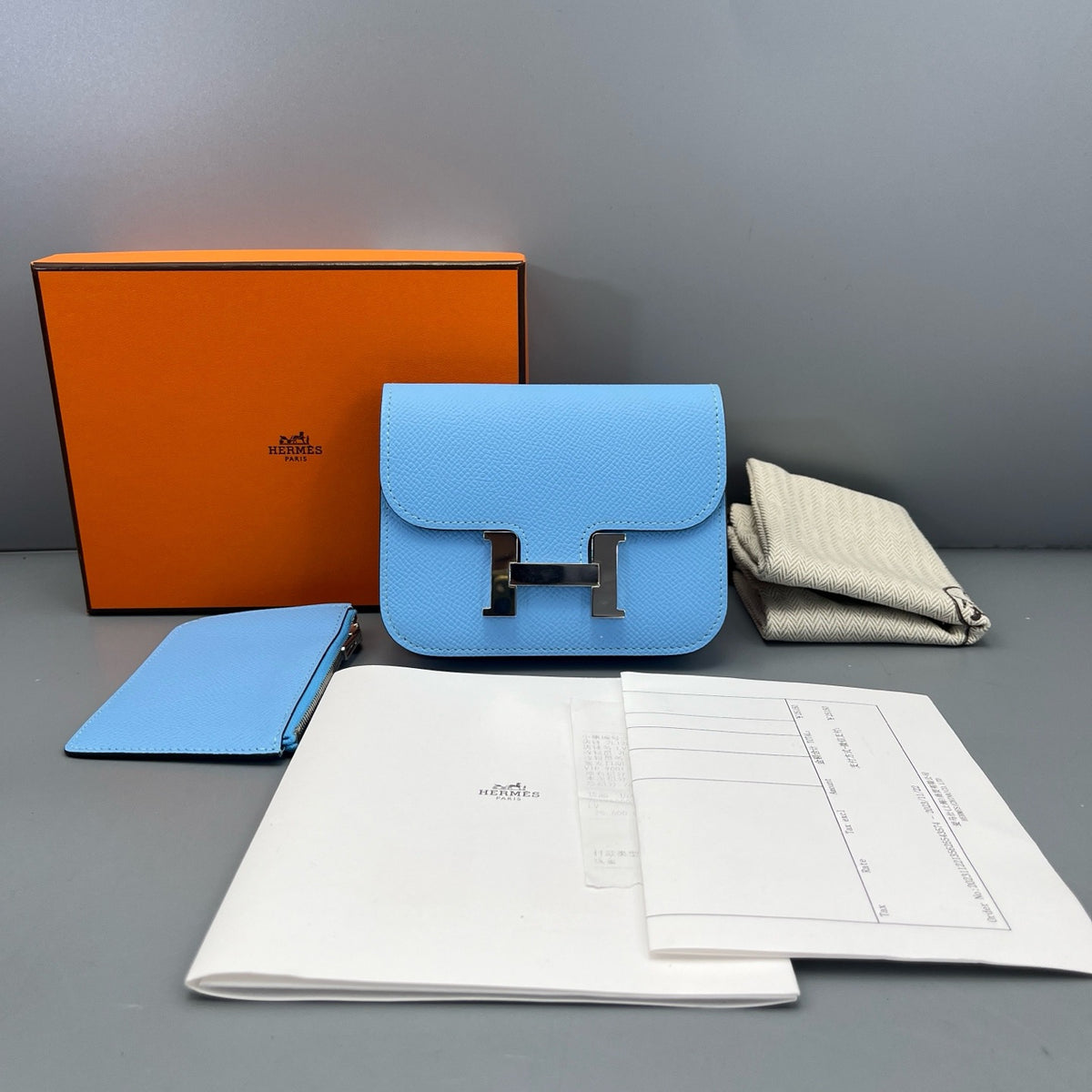 Hermes - Constance Wallet To Go - Leather - Blue