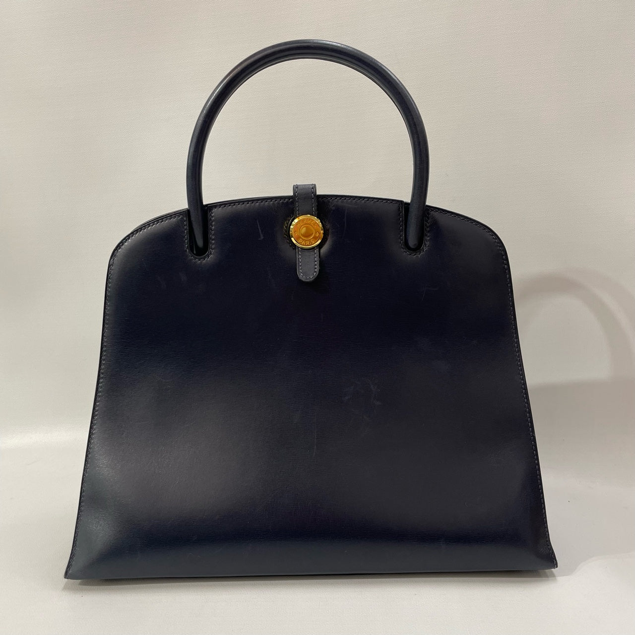 Hermès - Dalvy - Box leather - Navy blue - (medium)