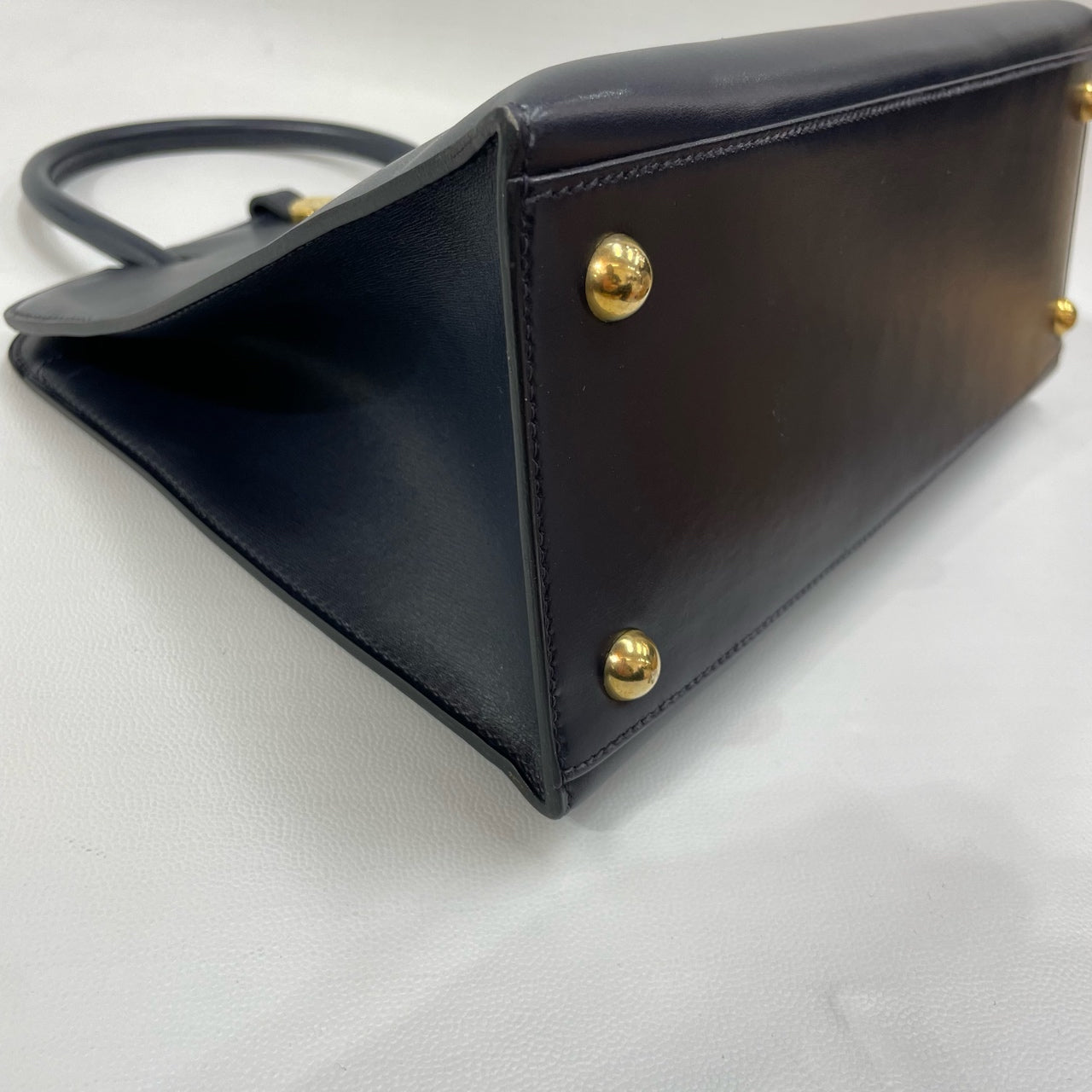 Hermès - Dalvy - Box leather - Navy blue - (medium)