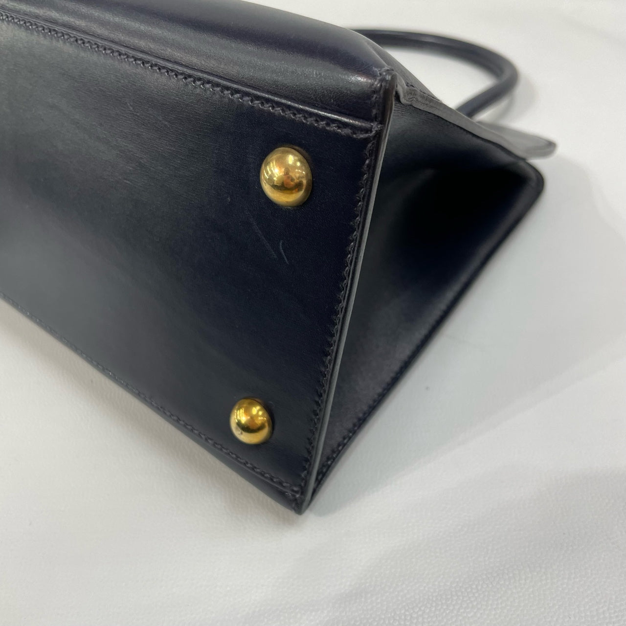 Hermès - Dalvy - Box leather - Navy blue - (medium)