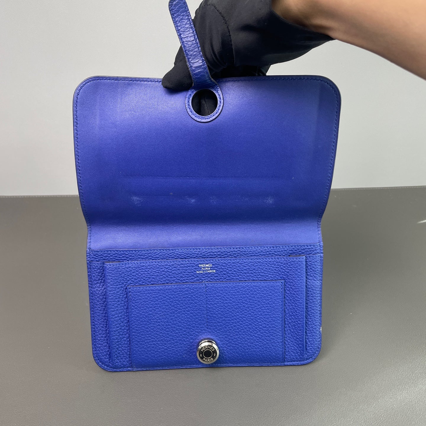 Hermès - Dogon Duo Passport Holder / Clutch - Togo leather - Blue - (medium)