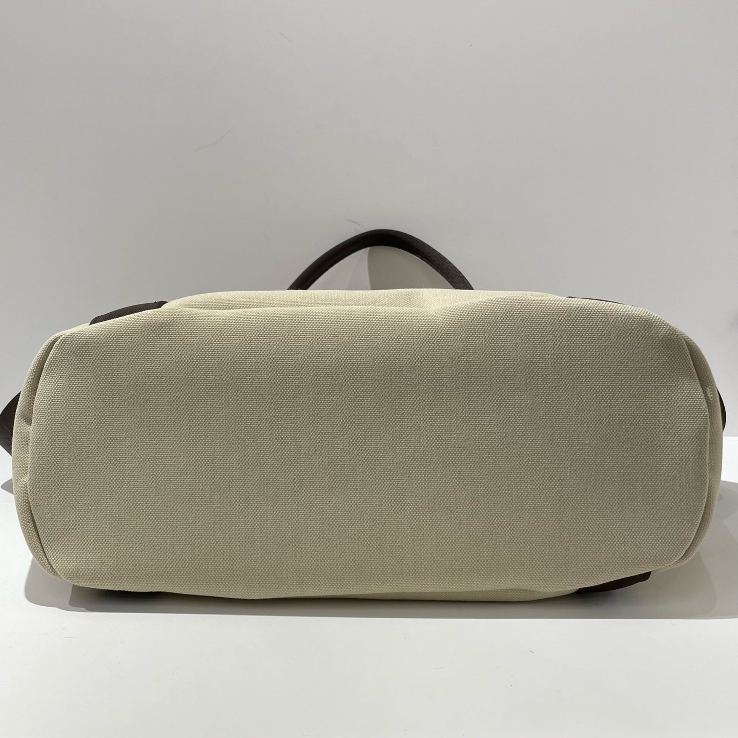 Hermès - Equestrian Tote - Nylon and Cotton Blend Canvas - Sand Beige with Dark Brown Accents - (Large)