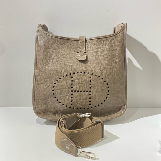 Hermès - Evelyne III 33 - Taurillon Clemence leather - Grey - (Large)