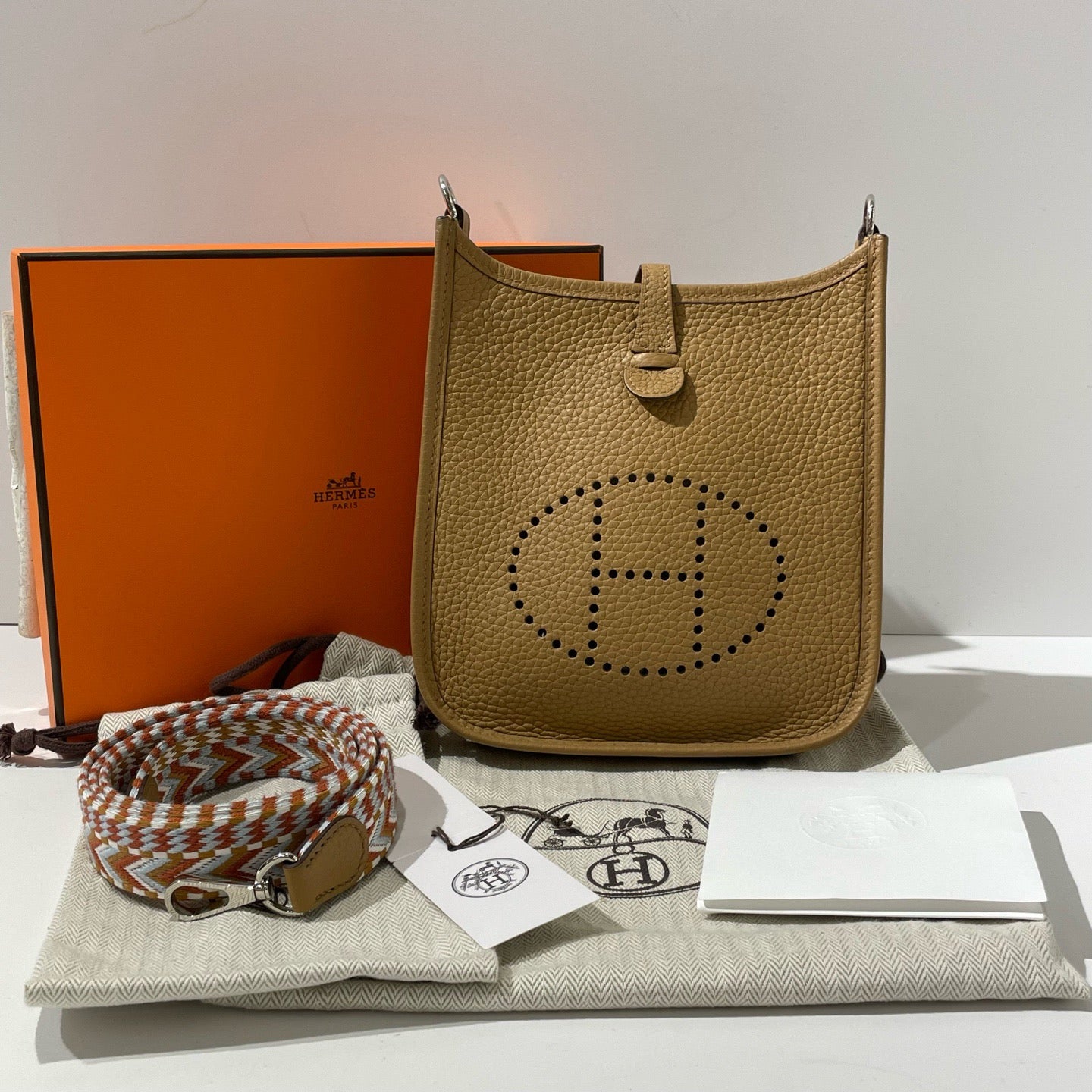 Hermès - Evelyne - Leather - Beige - (mini)