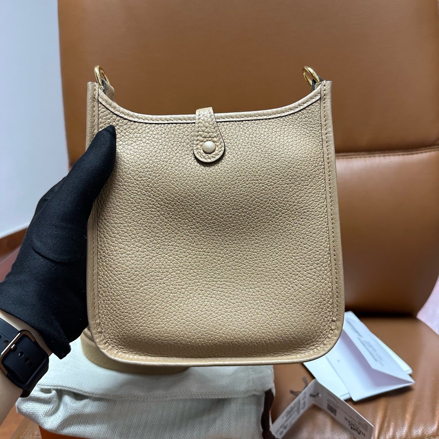 Hermès - Evelyne - Leather - Beige - (mini)