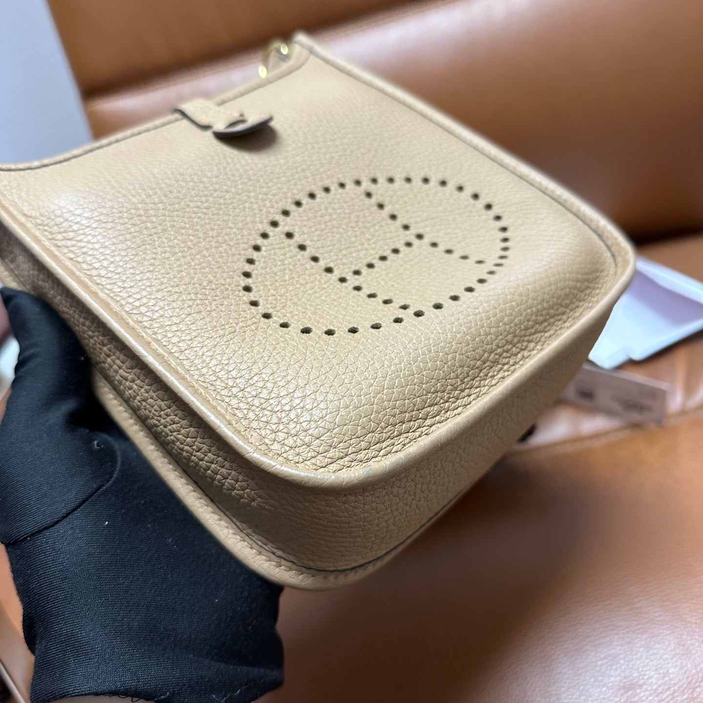 Hermès - Evelyne - Leather - Beige - (mini)