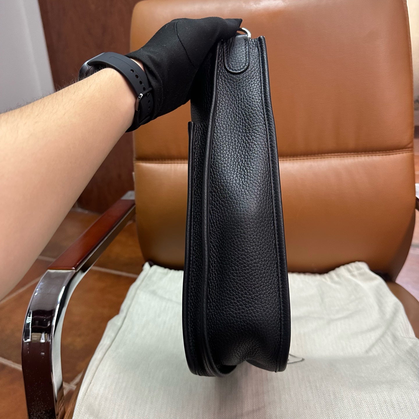 Hermès - Evelyne - Leather - Black - (medium)