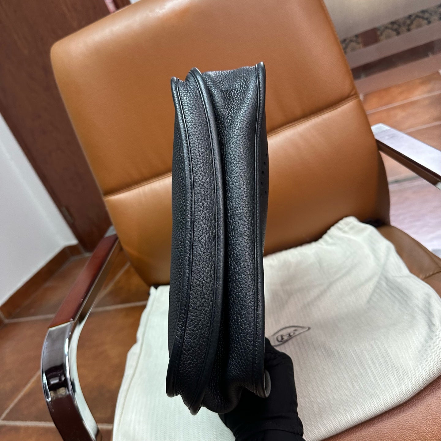 Hermès - Evelyne - Leather - Black - (medium)