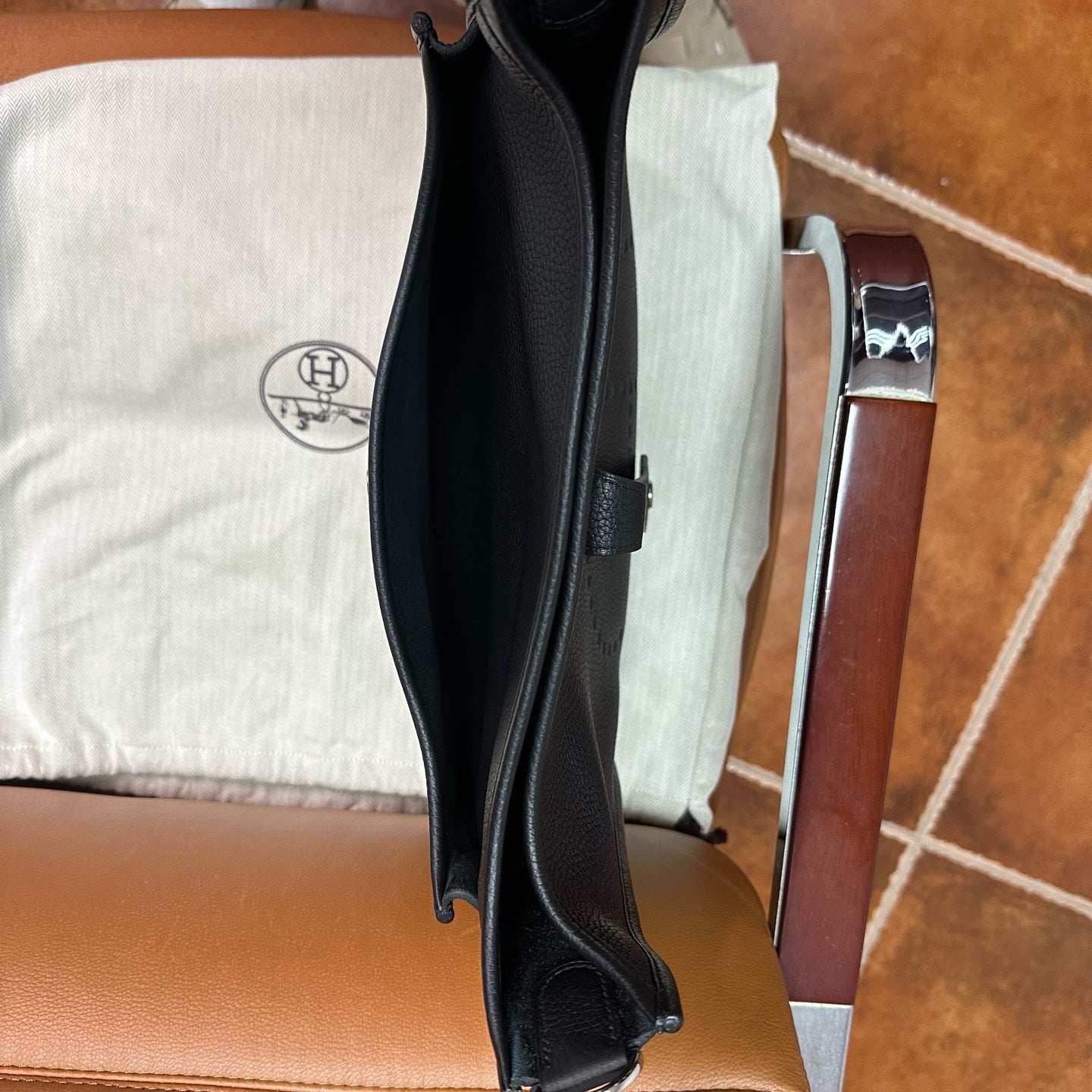 Hermès - Evelyne - Leather - Black - (medium)