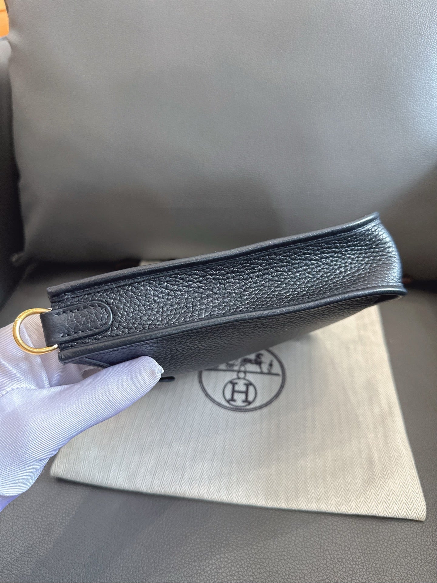 Hermès - Evelyne - Leather - Black - (mini)