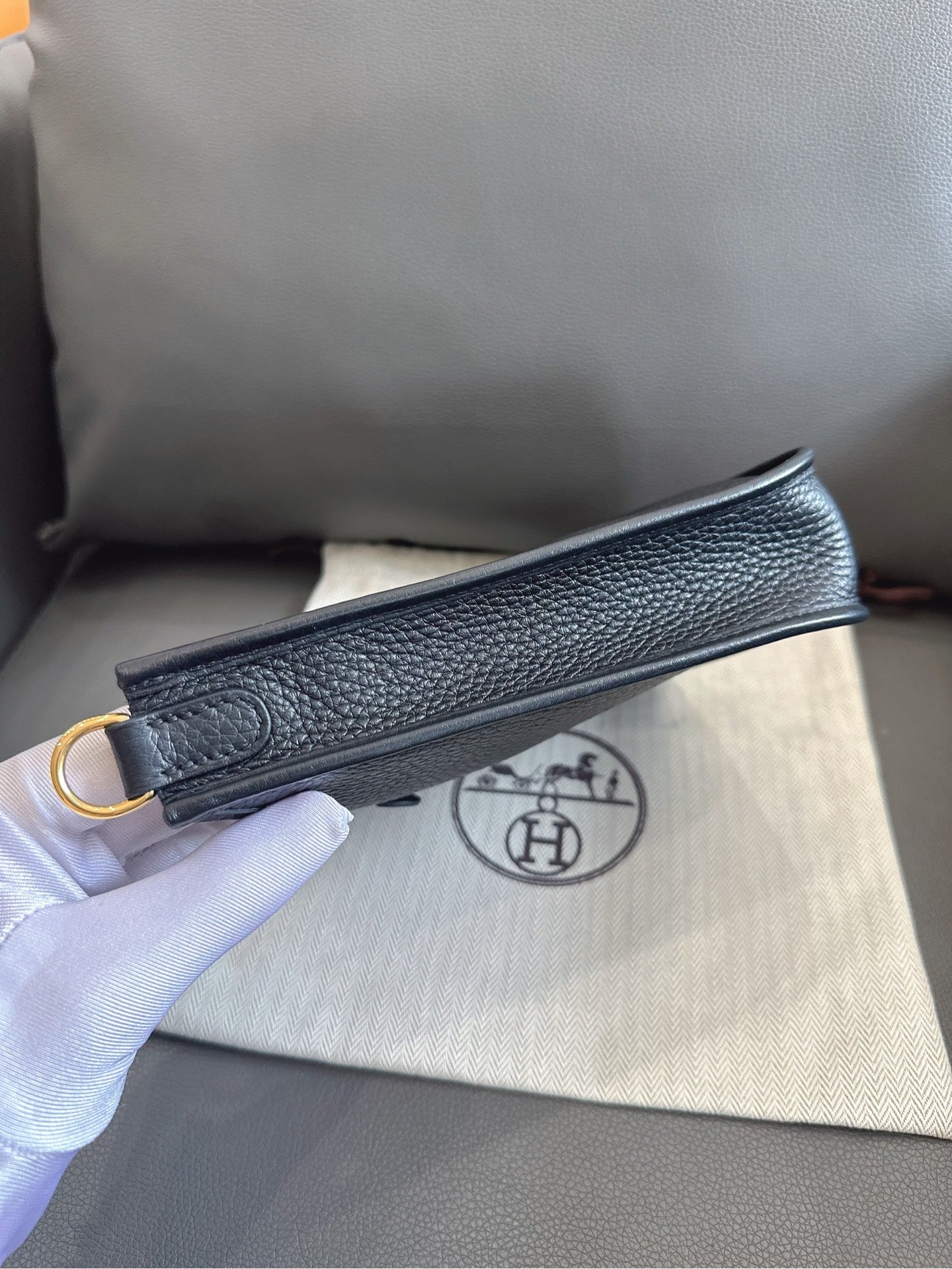 Hermès - Evelyne - Leather - Black - (mini)