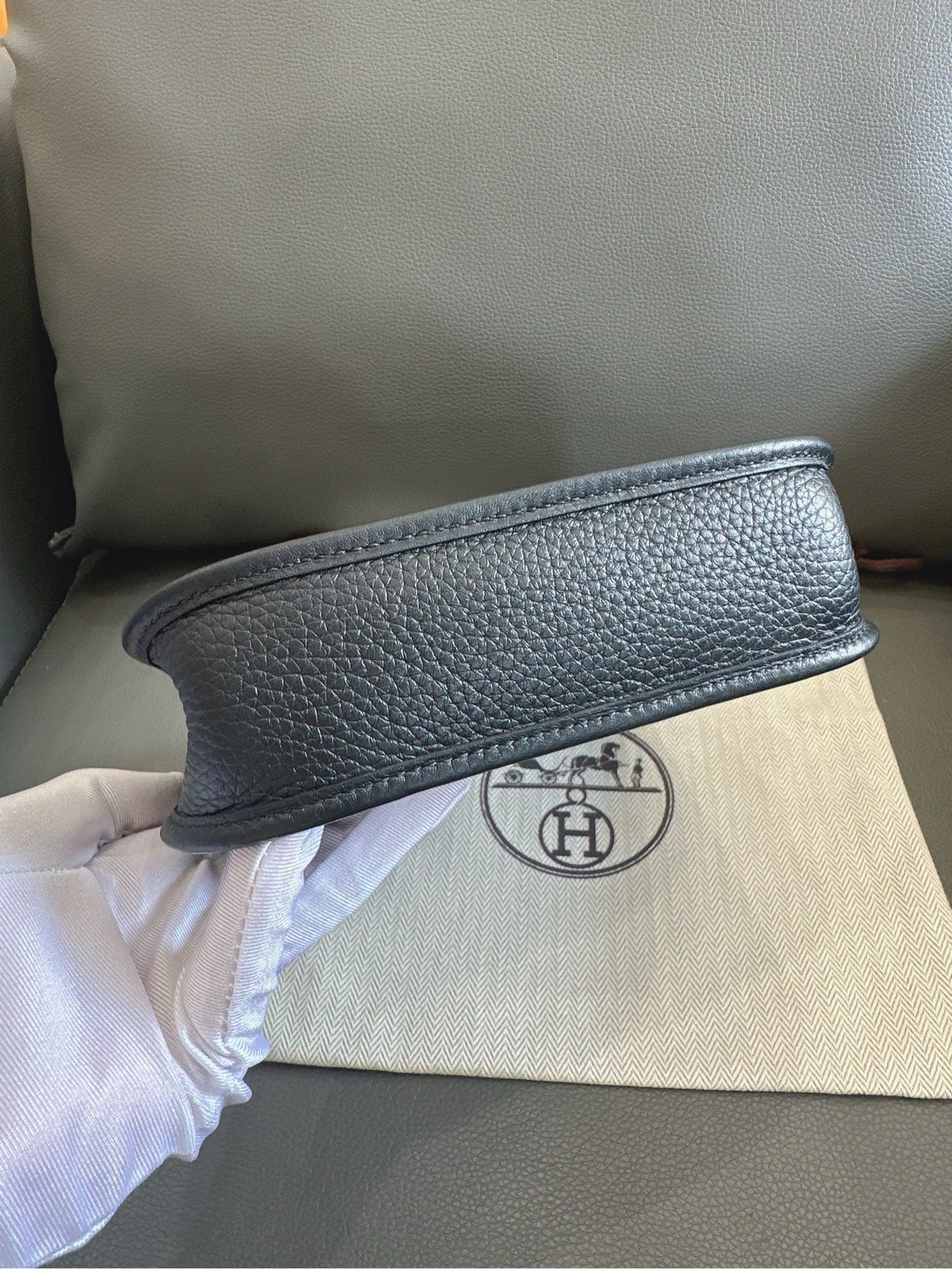 Hermès - Evelyne - Leather - Black - (mini)
