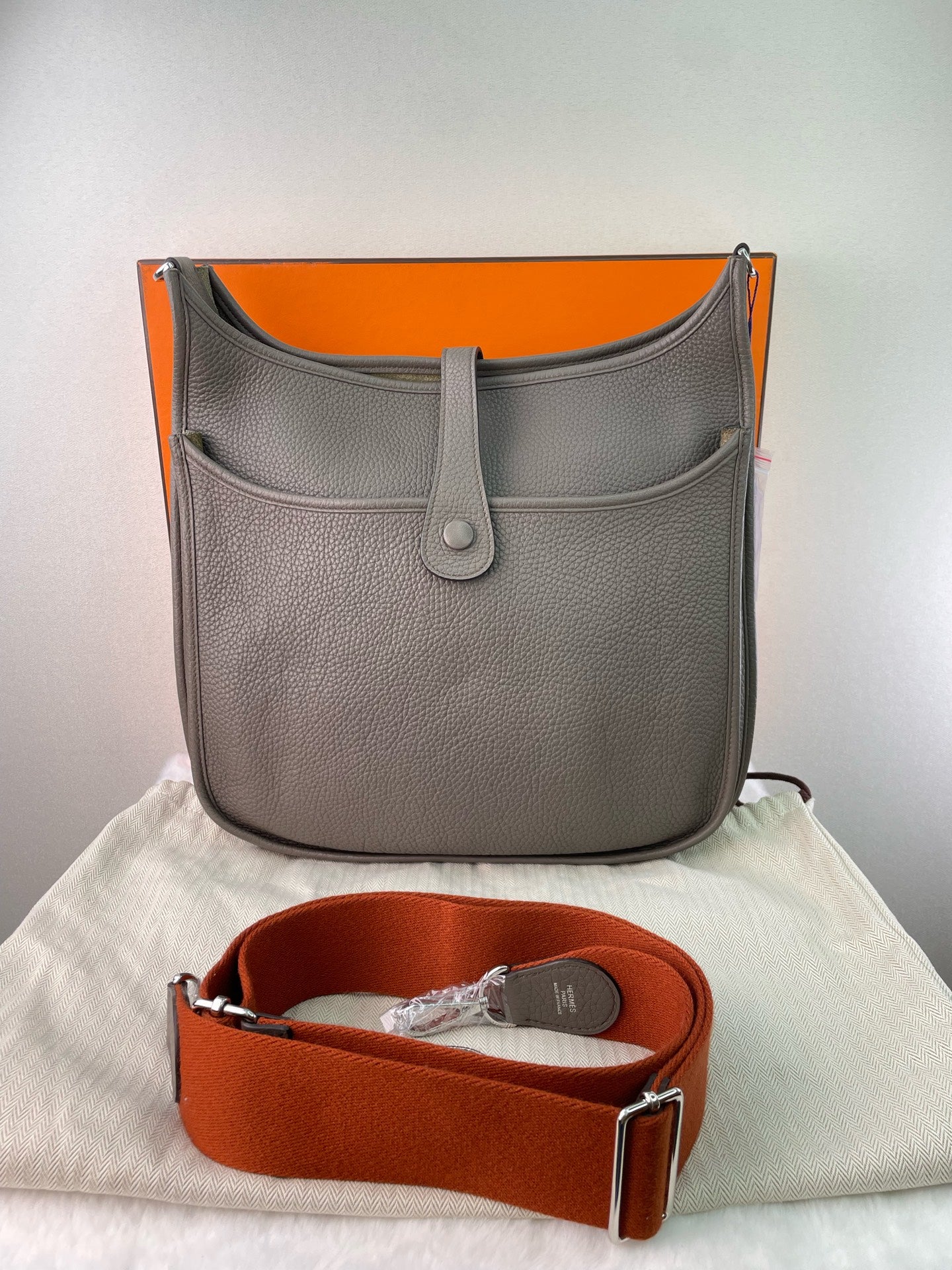 Hermès - Evelyne - Leather - Grey - (medium)