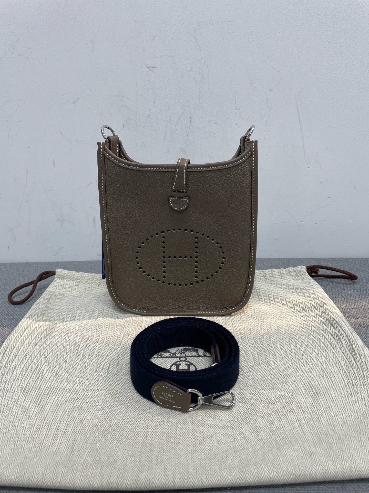 Hermès - Evelyne - Leather - Grey - (mini)