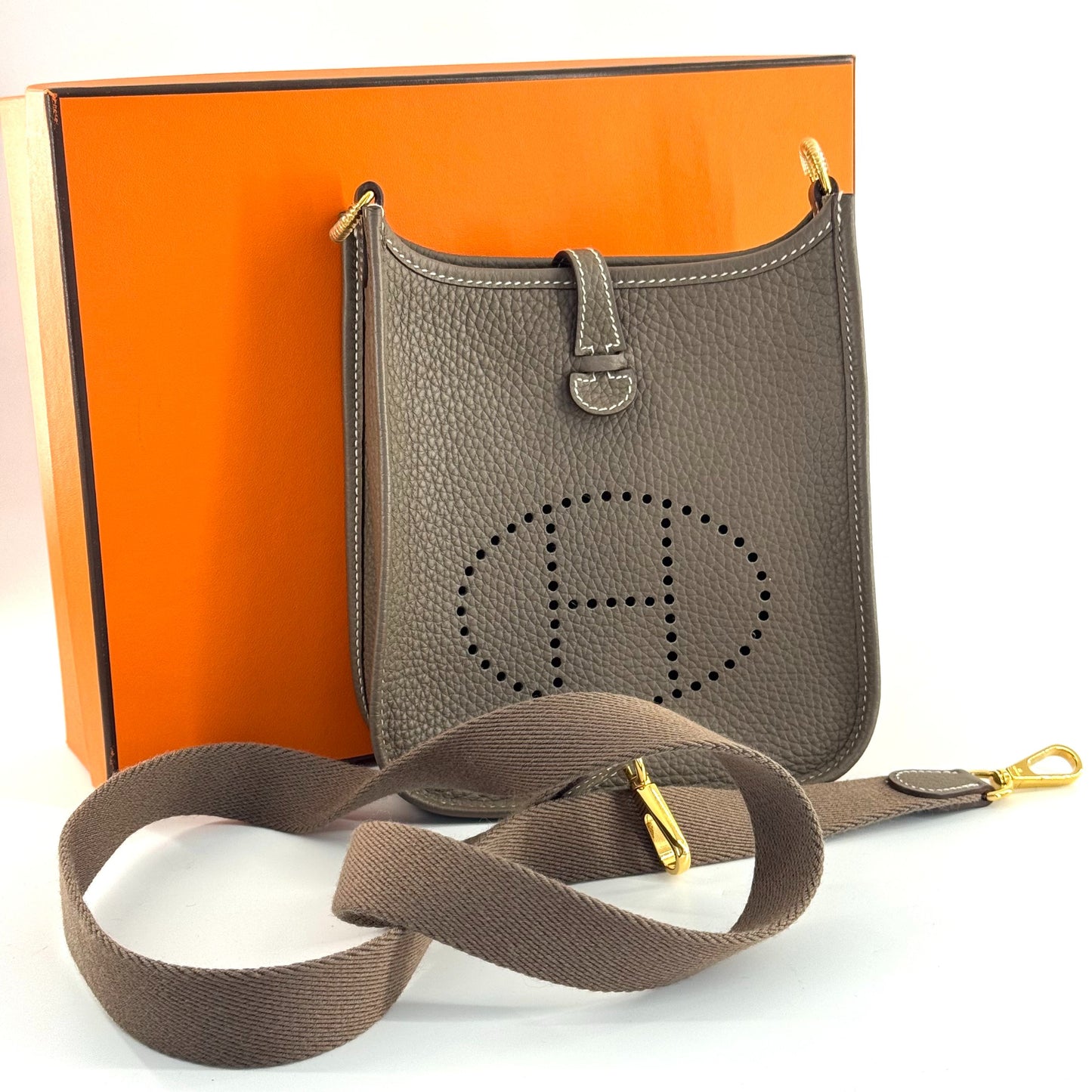 Hermès - Evelyne - Leather - Grey - (mini)