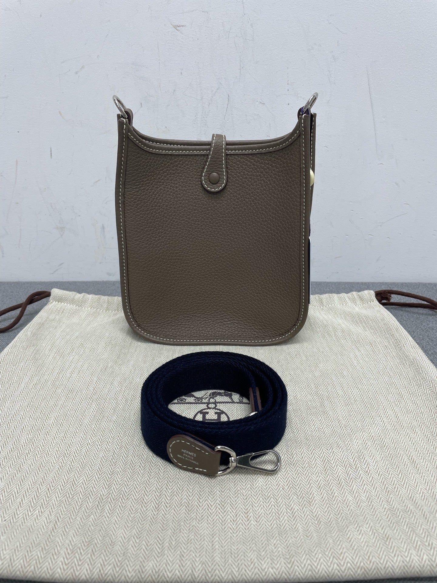 Hermès - Evelyne - Leather - Grey - (mini)