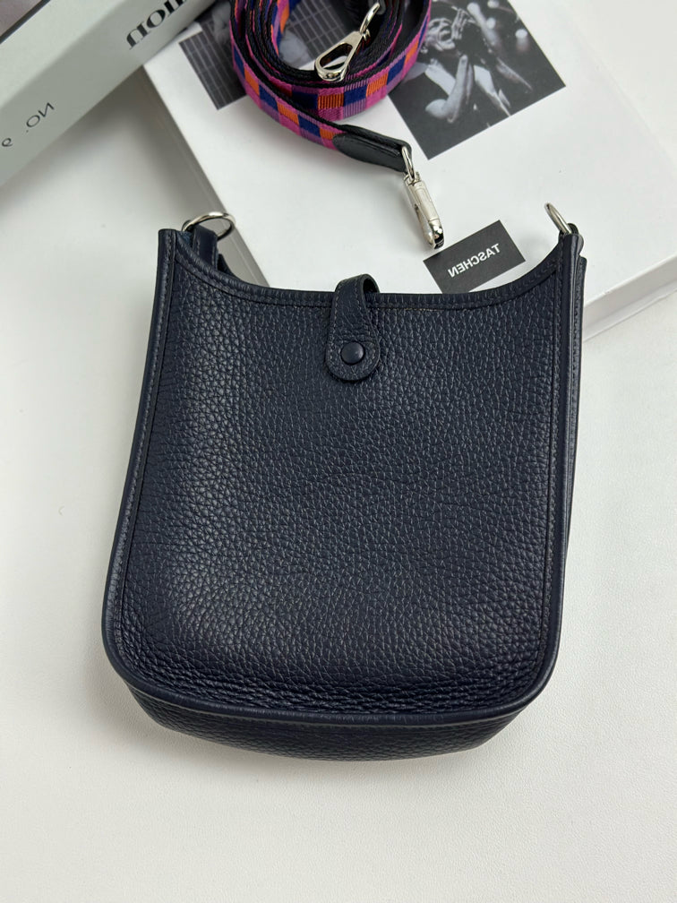 Hermes - Evelyne - Leather - Navy - (mini)
