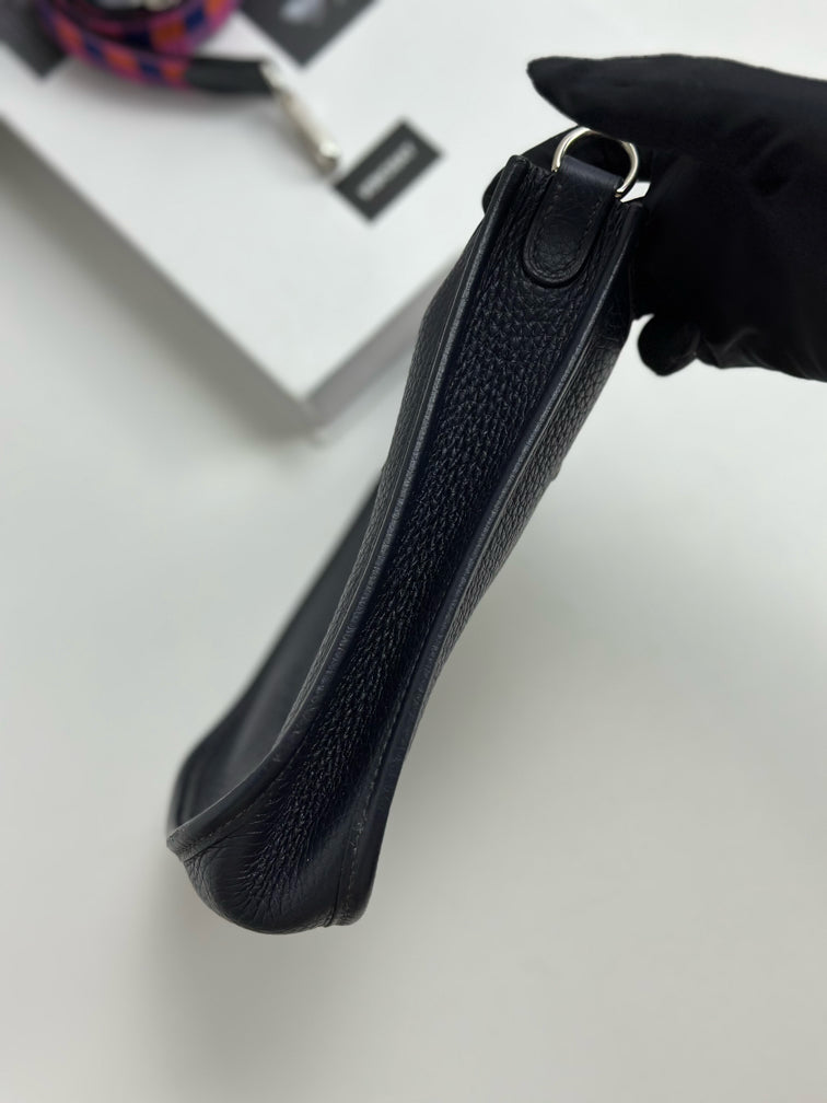 Hermes - Evelyne - Leather - Navy - (mini)