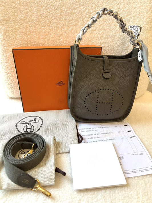 Hermès - Evelyne Mini - Clemence leather - Tin Grey - (mini)