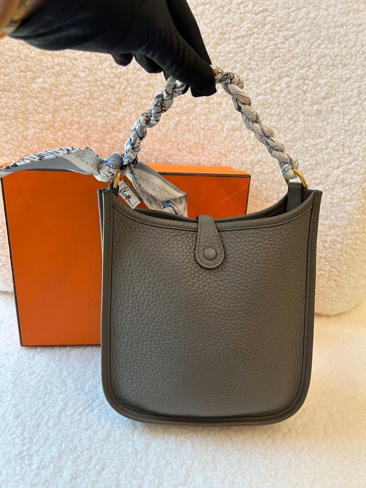 Hermès - Evelyne Mini - Clemence leather - Tin Grey - (mini)