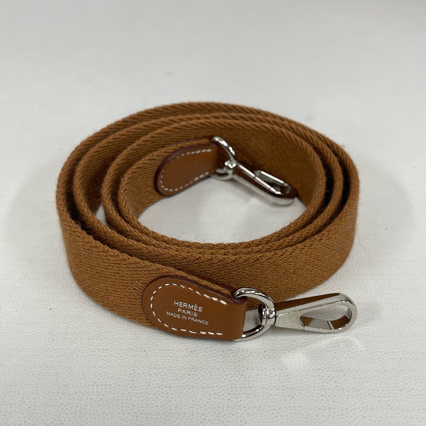 Hermès - Evelyne Mini - Taurillon Clemence leather - Gold Brown with Silver-Tone Hardware - (mini)