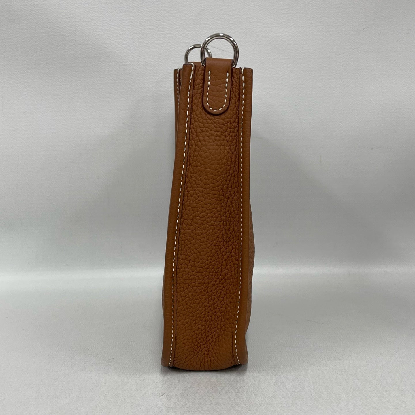 Hermès - Evelyne Mini - Taurillon Clemence leather - Gold Brown with Silver-Tone Hardware - (mini)