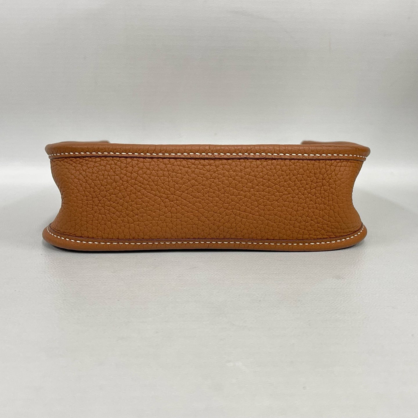 Hermès - Evelyne Mini - Taurillon Clemence leather - Gold Brown with Silver-Tone Hardware - (mini)