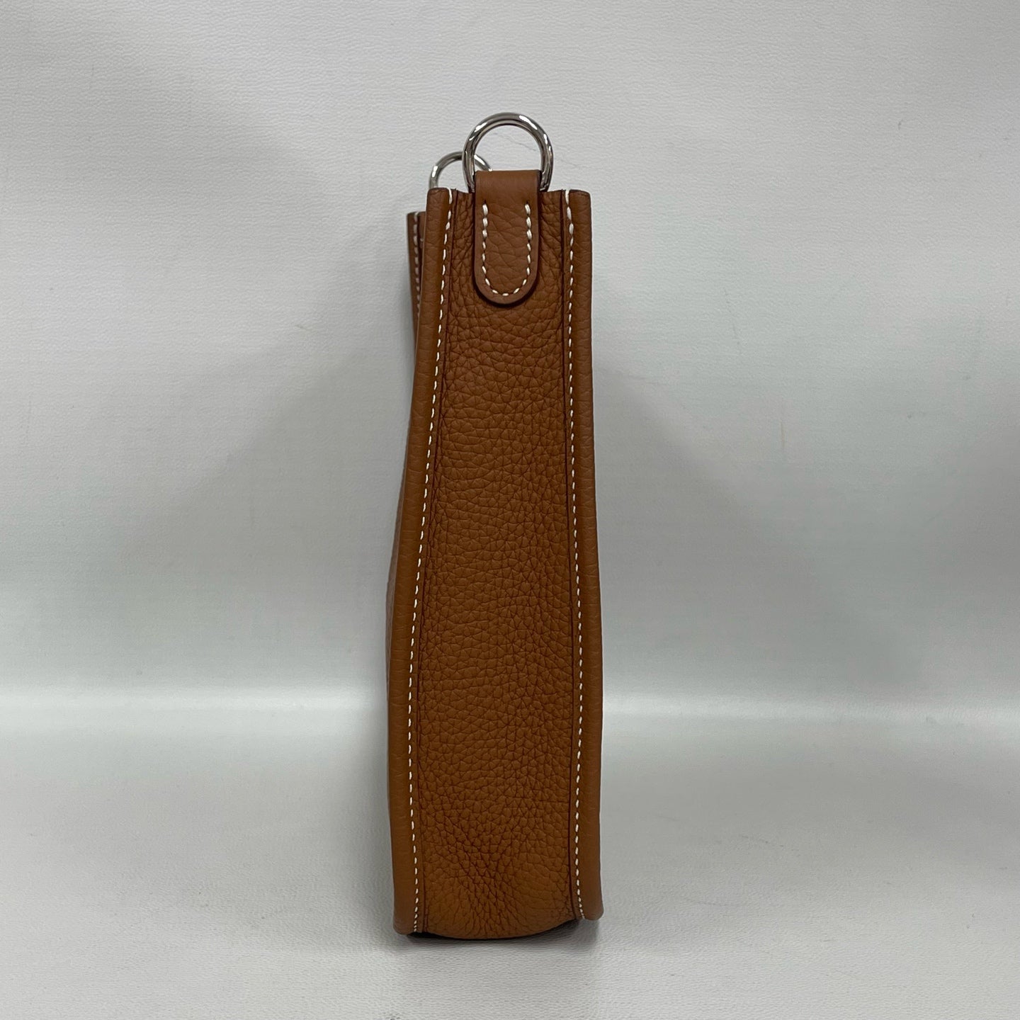 Hermès - Evelyne Mini - Taurillon Clemence leather - Gold Brown with Silver-Tone Hardware - (mini)