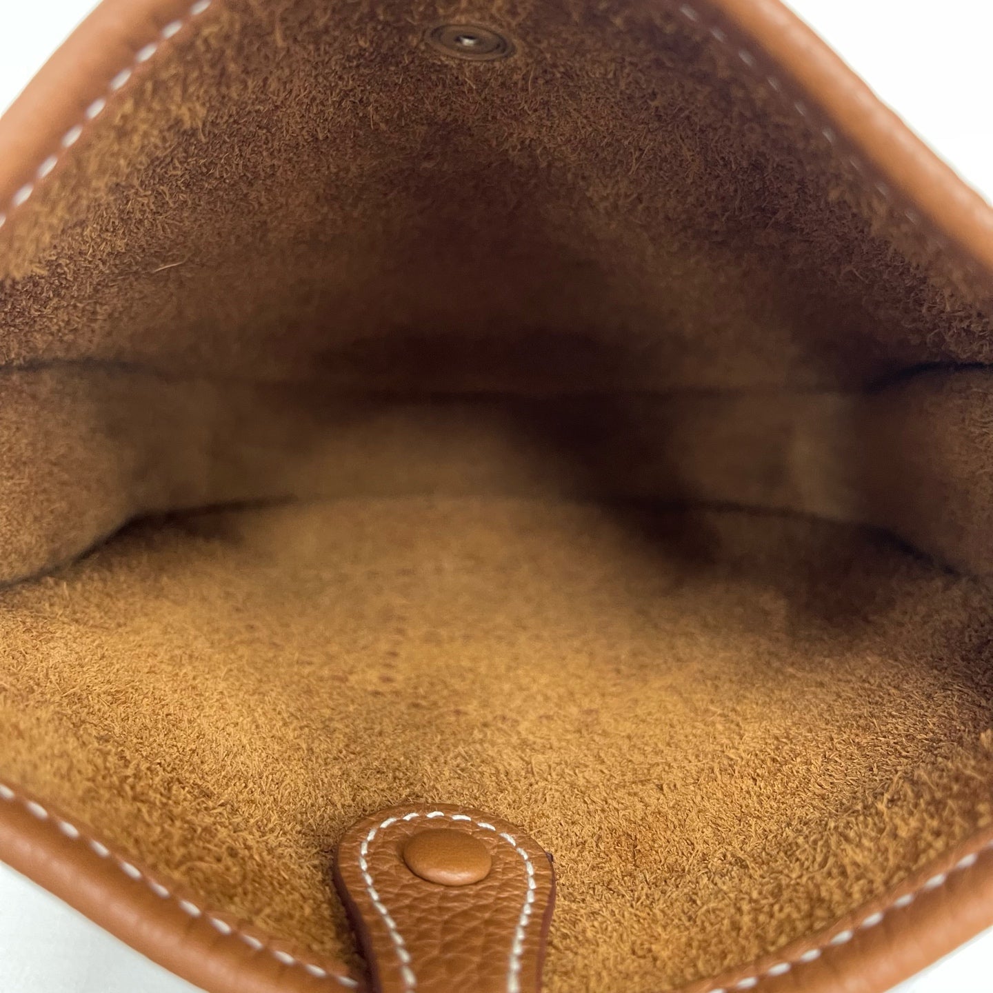 Hermès - Evelyne Mini - Taurillon Clemence leather - Gold Brown with Silver-Tone Hardware - (mini)