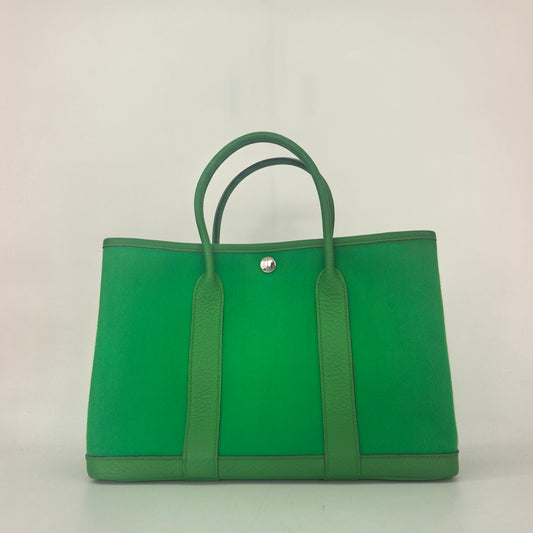 Hermes - Garden Party 30 - Cloth - Green - (medium)