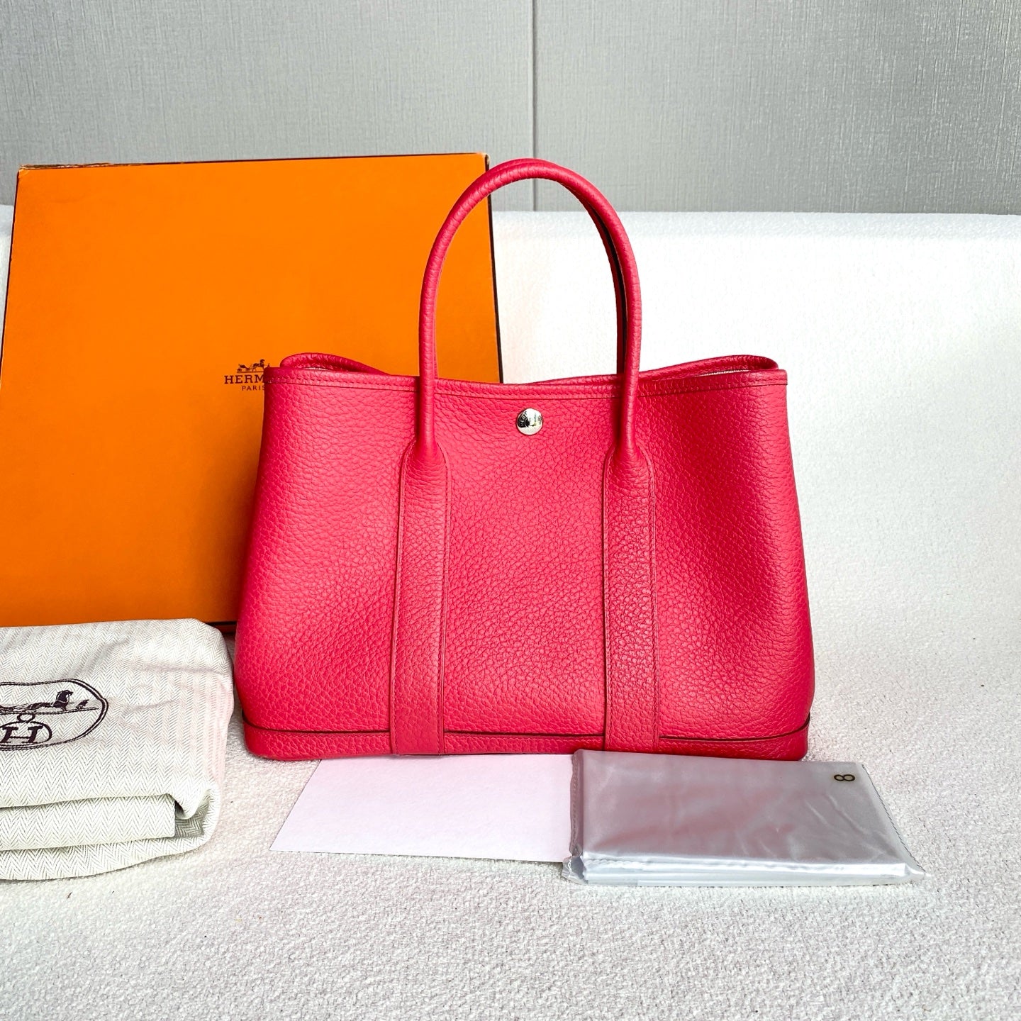 Hermes - Garden Party 30 - Negonda leather - Azalea Red - (Medium)