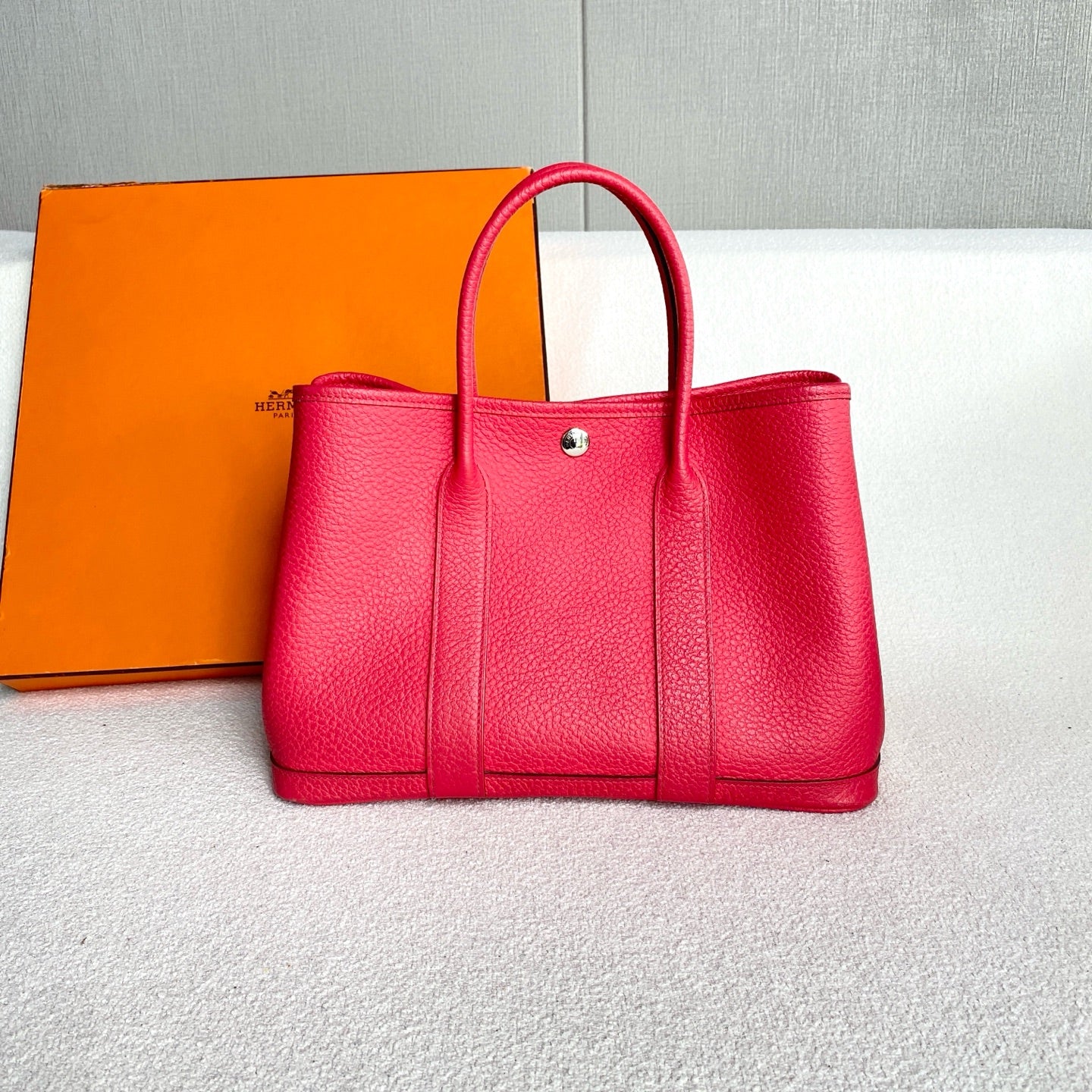 Hermes - Garden Party 30 - Negonda leather - Azalea Red - (Medium)