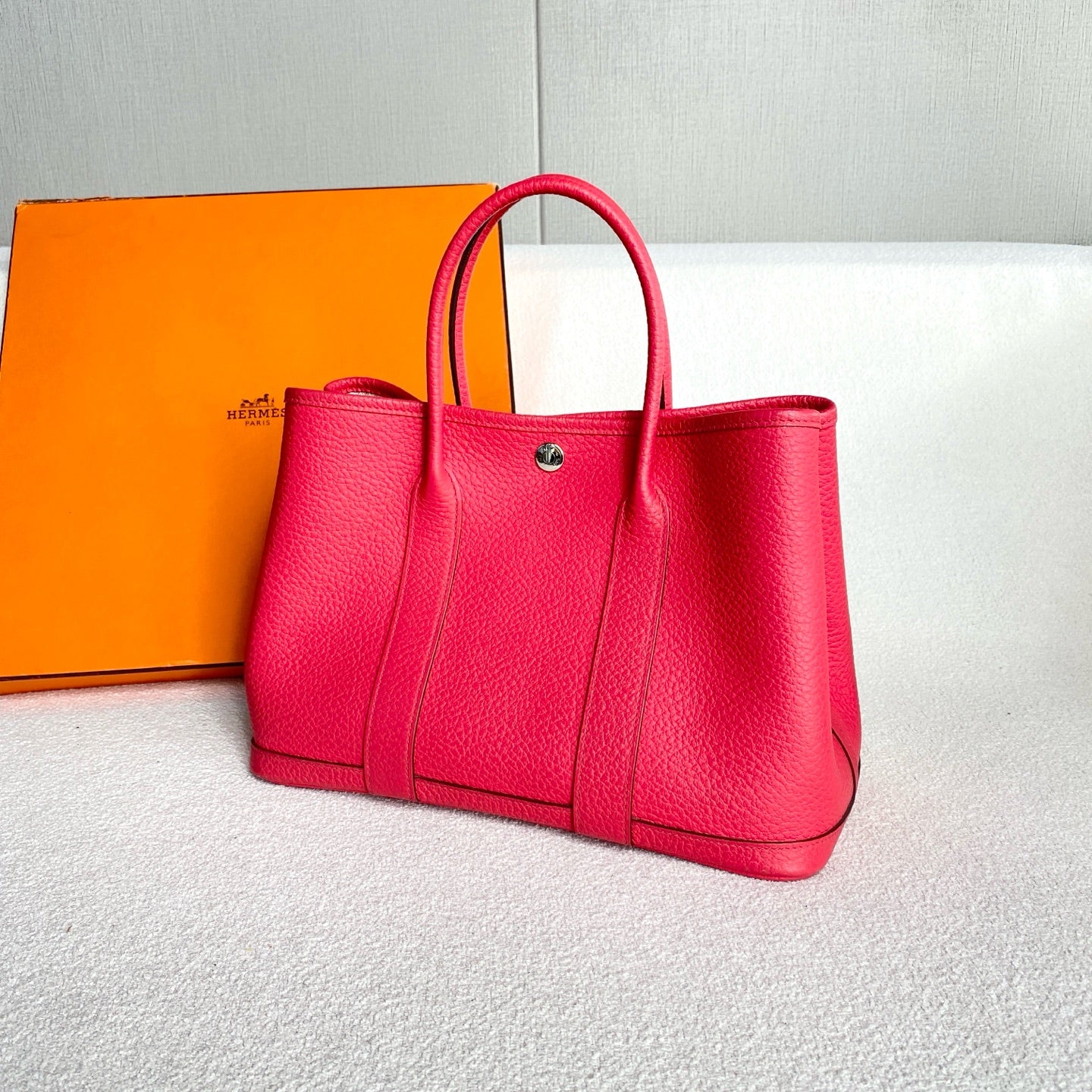 Hermes - Garden Party 30 - Negonda leather - Azalea Red - (Medium)
