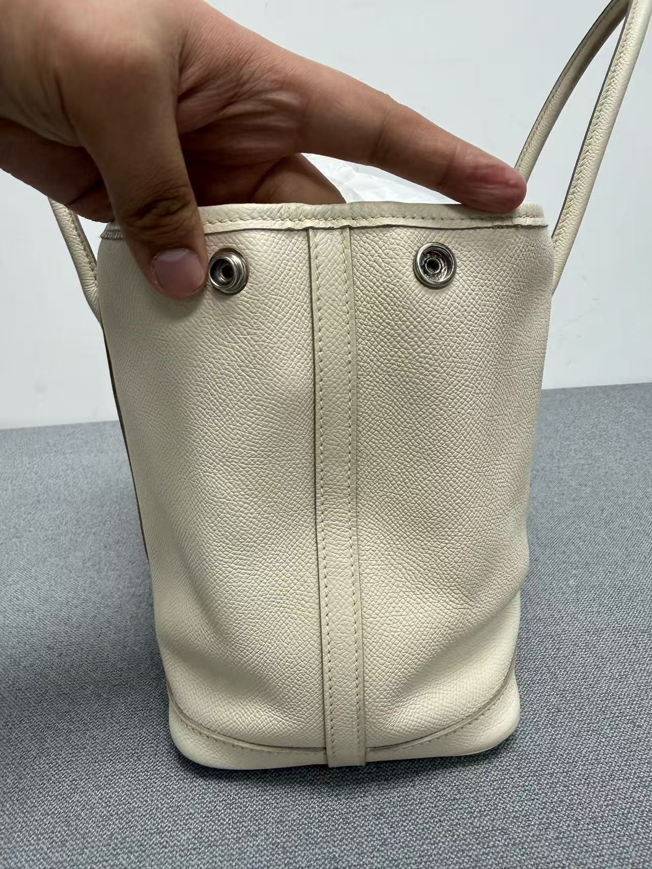 Hermès - Garden Party 30 - Negonda leather - Off-white - (medium)