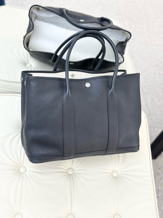 Hermes - Garden Party 36 - Calfskin - Black - (large)