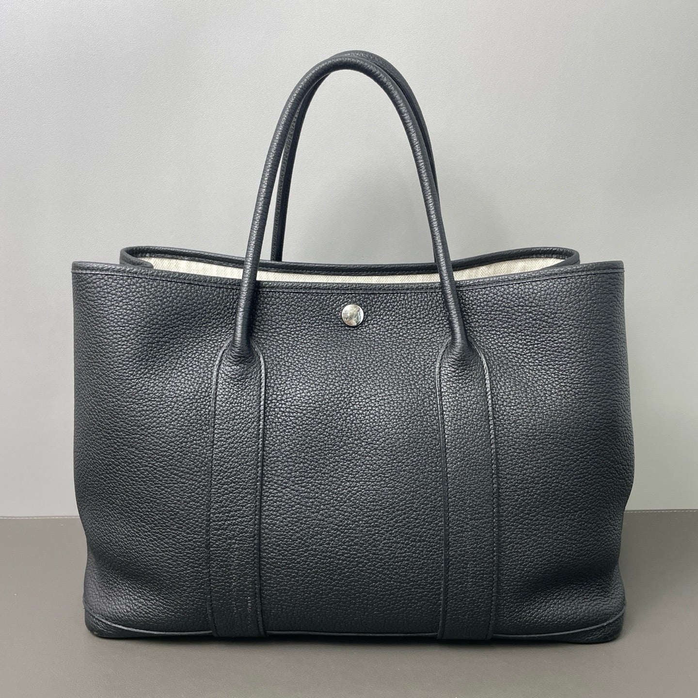 Hermès - Garden Party - Leather - Black - (medium)