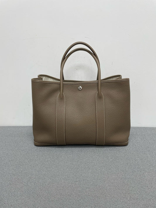 Hermès - Garden Party - Leather - Grey - (Large)
