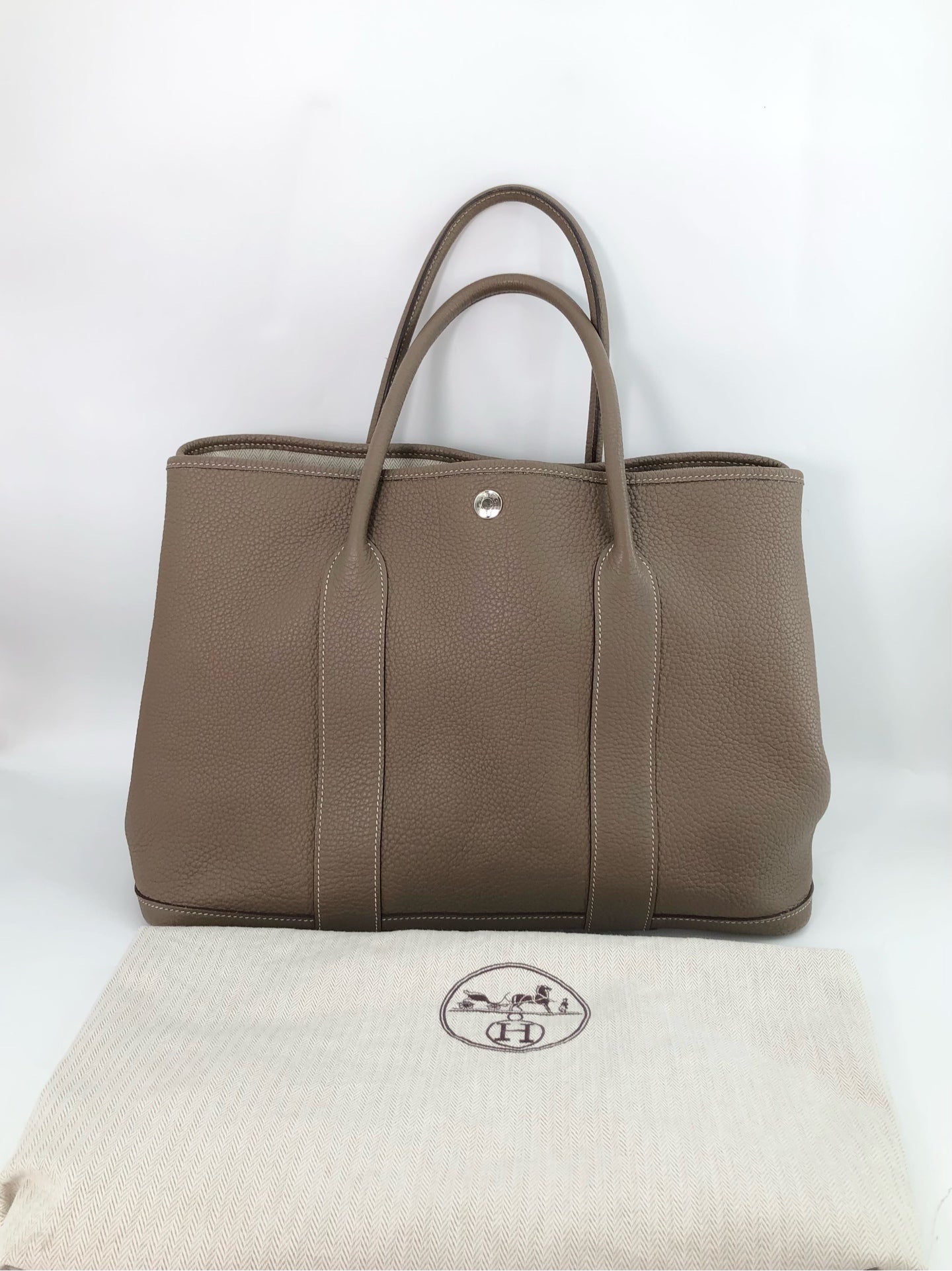 Hermes - Garden Party - Leather - Grey - (medium)