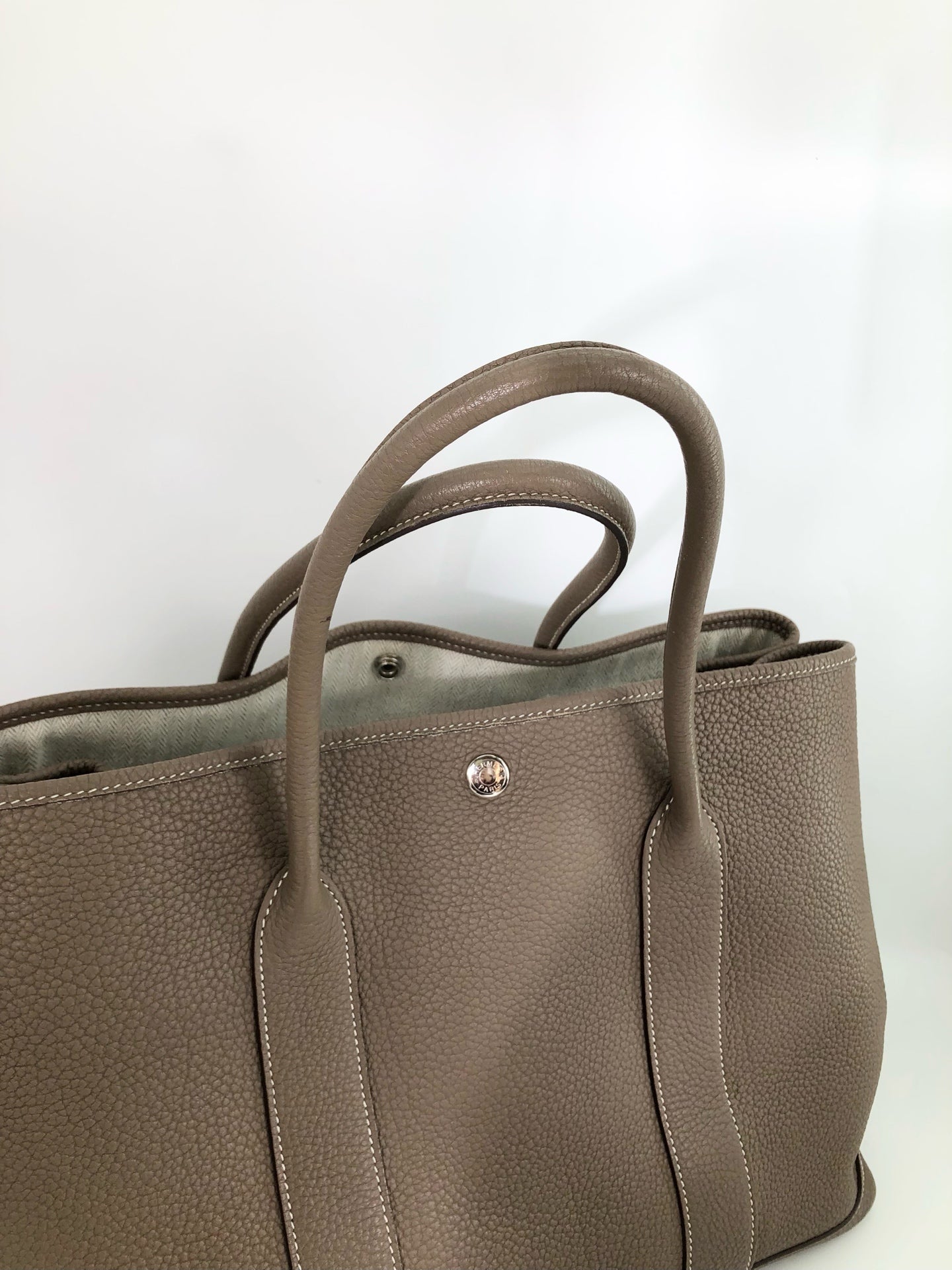 Hermes - Garden Party - Leather - Grey - (medium)