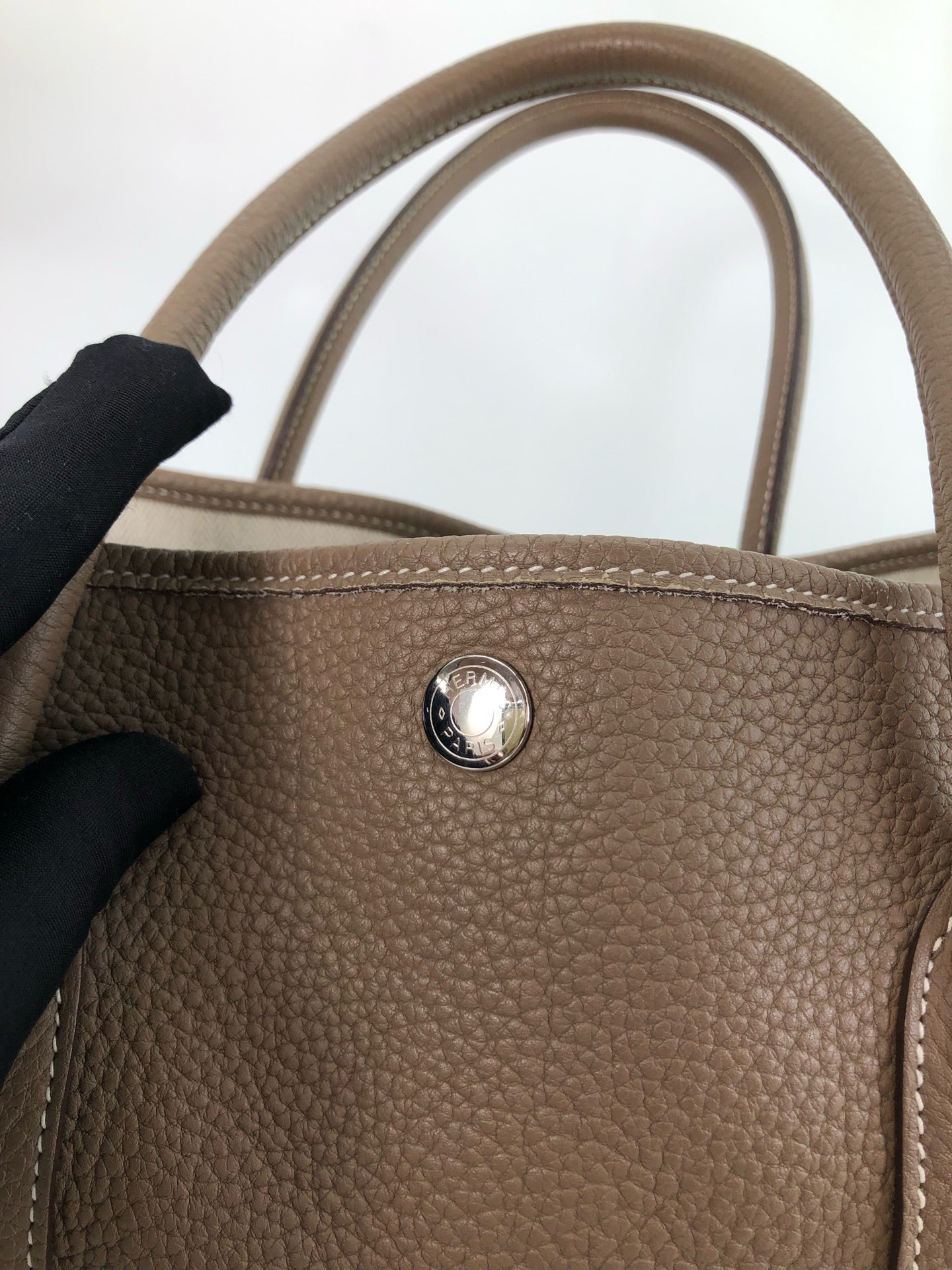 Hermes - Garden Party - Leather - Grey - (medium)