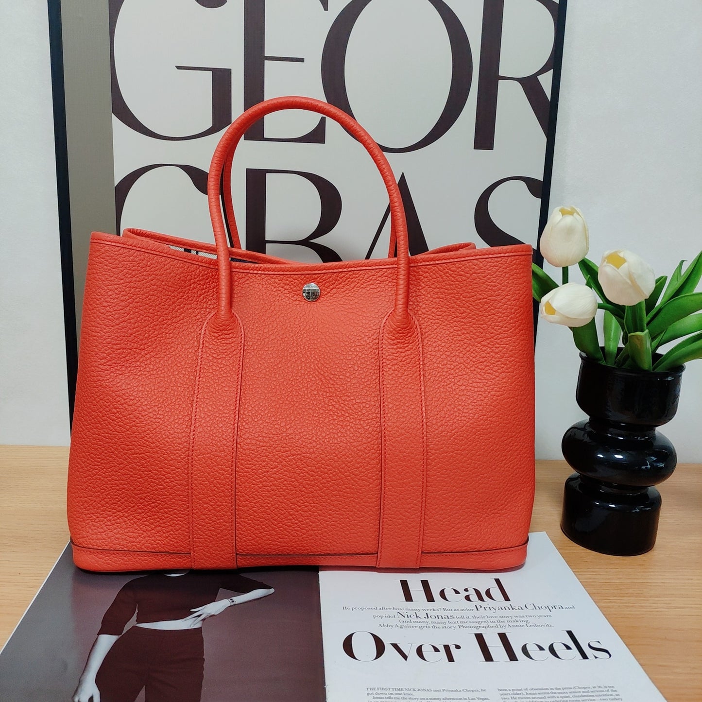 Hermes - Garden Party - Leather - Orange - (large)
