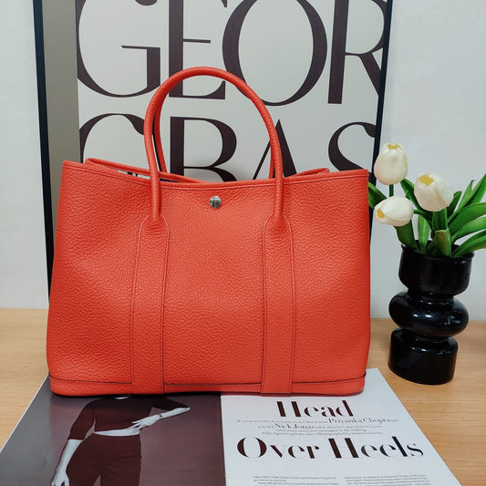 Hermes - Garden Party - Leather - Orange - (large)