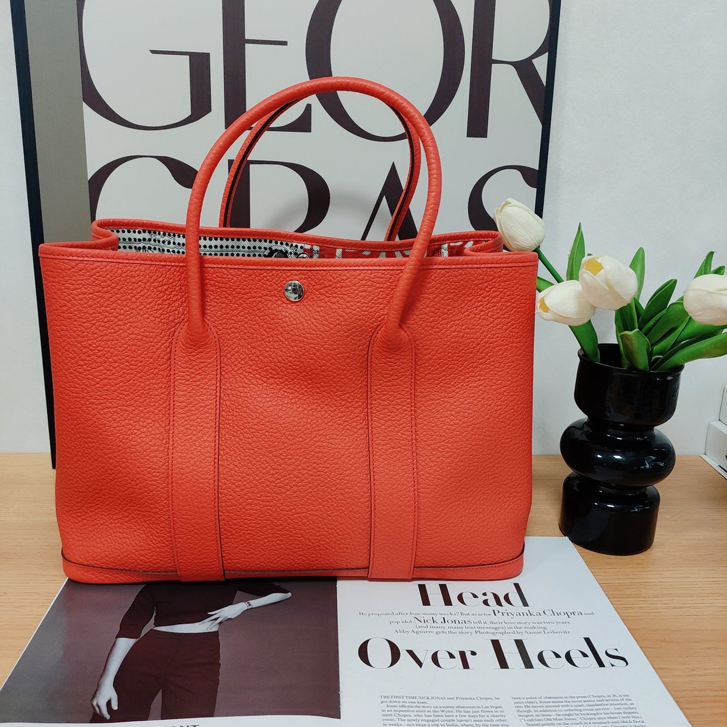 Hermes - Garden Party - Leather - Orange - (large)