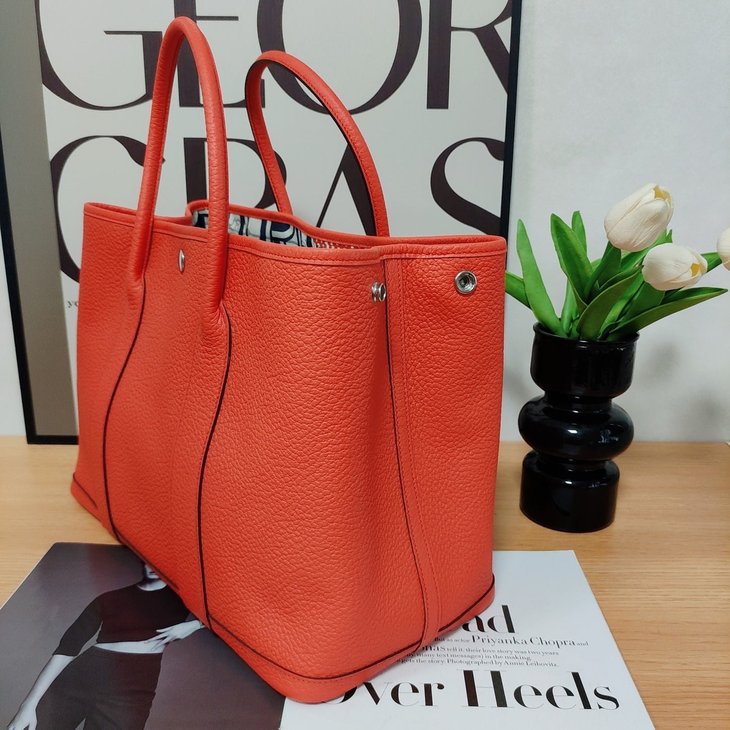 Hermes - Garden Party - Leather - Orange - (large)